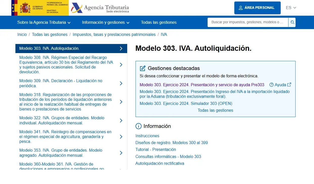modelo 303